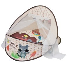 Коврик-манеж с подвесками (бежевый)