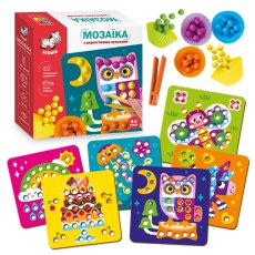 Мозаика с деревянными шариками Дополни картинку, Vladi Toys