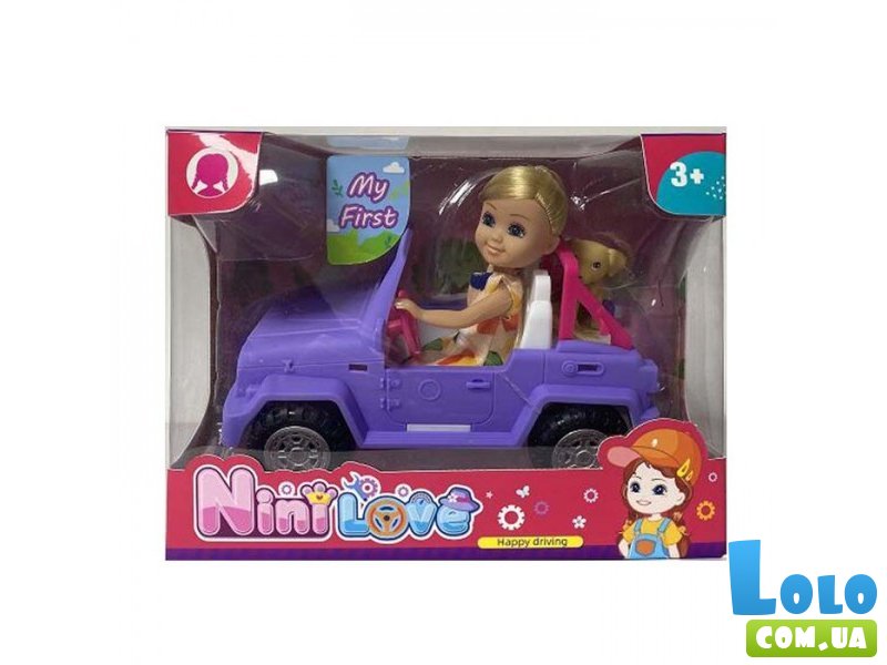 Кукла с машиной и собачкой