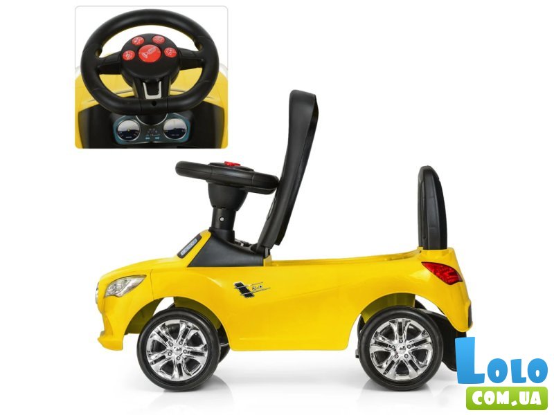 Автомобиль для прогулок - толокар Mercedes, Bambi (желтый)