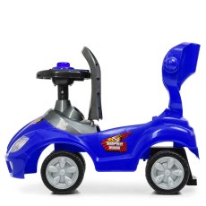Автомобиль для прогулок – толокар с родительской ручкой, Bambi (синий)