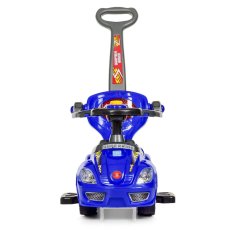 Автомобиль для прогулок – толокар с родительской ручкой, Bambi (синий)