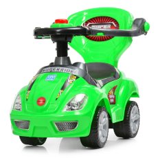 Автомобиль для прогулок – толокар с родительской ручкой, Bambi (зеленый)