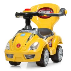 Автомобиль для прогулок – толокар с родительской ручкой, Bambi (желтый)