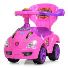 Автомобиль для прогулок – толокар с родительской ручкой, Bambi (розовый)