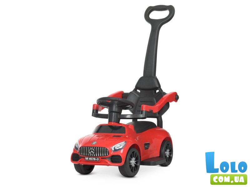 Автомобиль для прогулок – толокар с родительской ручкой Mercedes, Bambi Racer
