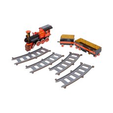 Деревянный 3D конструктор Поезд, PuzzleOk (Puz-00924), 231 дет.