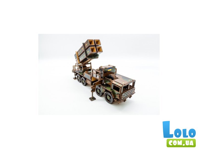 Деревянный 3D конструктор ЗРК Patriot, PuzzleOk (25220), 220 дет.