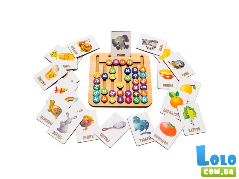 Деревянная игрушка Алфавит лабиринт, PuzzleOK