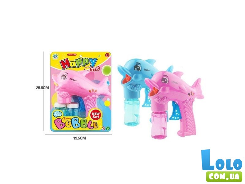 Пистолет с мыльными пузырями Дельфинчик (в ассортименте)