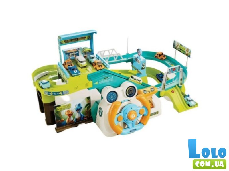 Трек-парковка с машинами Динозавр