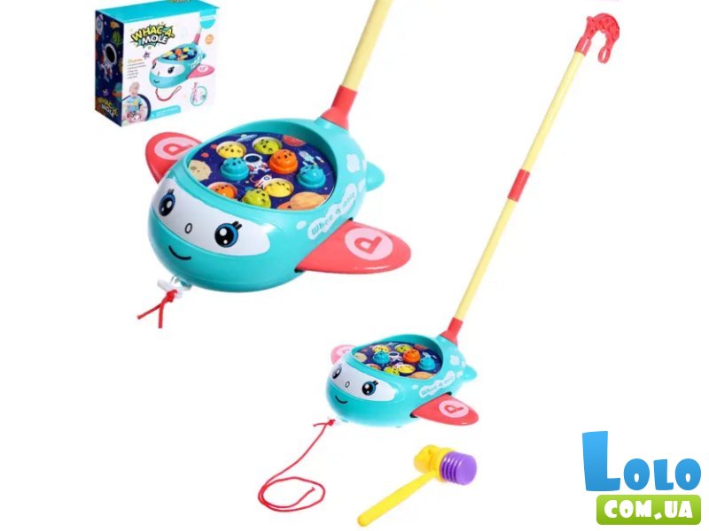 Каталка на палочке Самолет (в ассортименте)