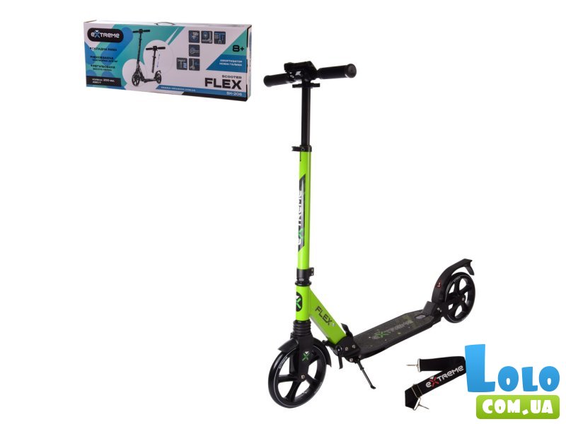 Самокат городской двухколесный Extreme FLEX (зеленый)