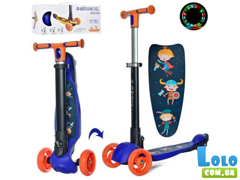 Самокат с принтом Maxi, iTrike (синий)