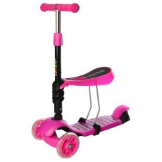 Детский самокат Maxi 3 в 1, iTrike (розовый)