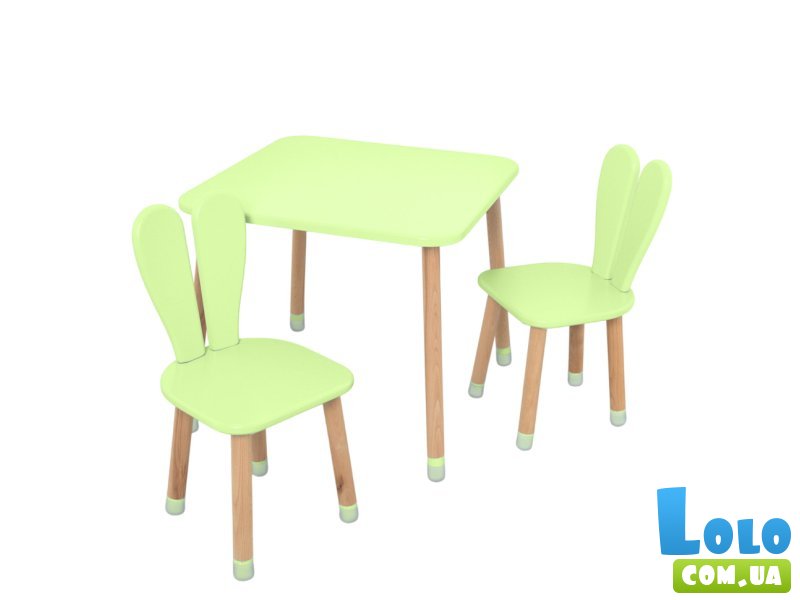 Детский столик со стульями, Bambi (салатовый)