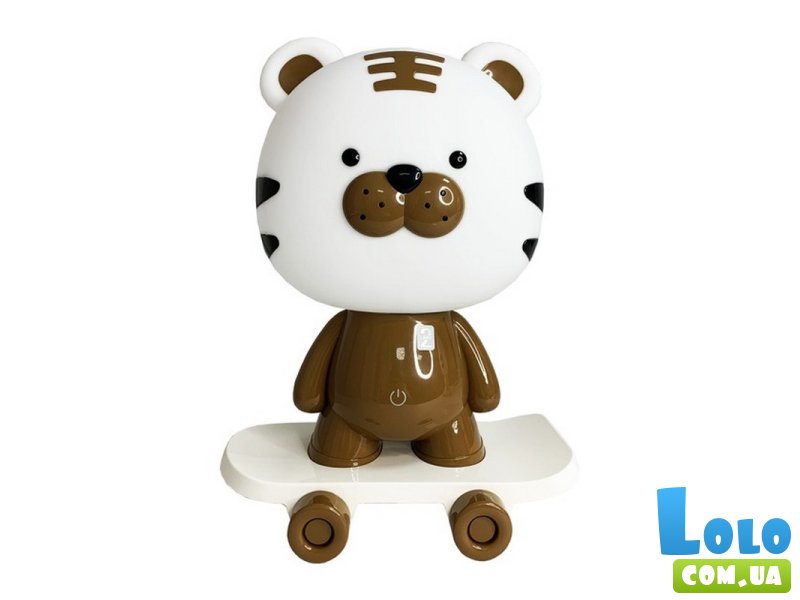 Ночник детский Тигр на скейте, Mega Zayka (коричневый)