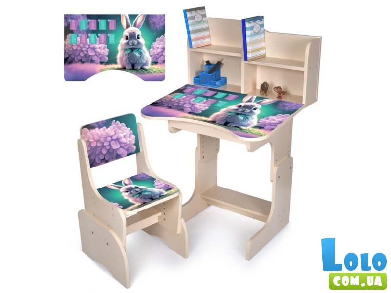 Детская парта со стулом Зайчонок, Bambi
