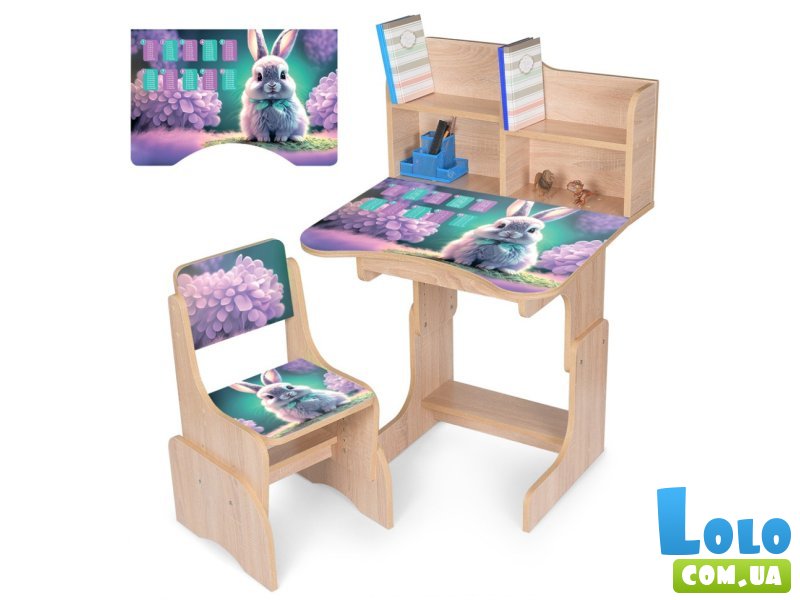 Детская парта со стулом Зайчонок, Bambi