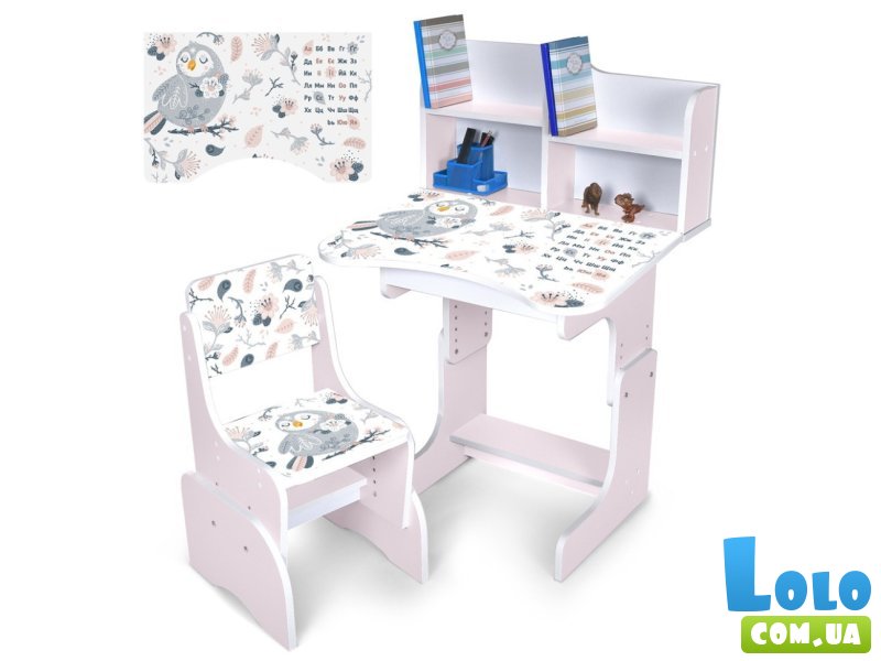 Детская парта со стулом Птичка, Bambi (сакура)