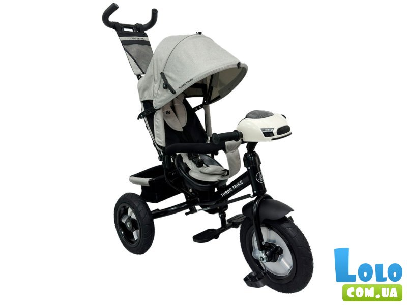 Детский трехколесный велосипед, Turbo Trike (светло-серый)