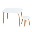 Детский стол с табуреткой, Bambi (белый)