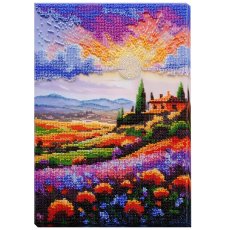 Набор для вышивки бисером Вечереет над лугом, Abris Art (32х22 см)