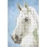 Алмазная мозаика Белая лошадь без подрамника, Strateg (10х15 см)