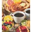 Алмазная мозаика Кофе со вкусняшками, Strateg (30х40 см)