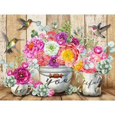 Алмазная мозаика Фиолетовая эстетика цветов, Strateg (30х40 см)