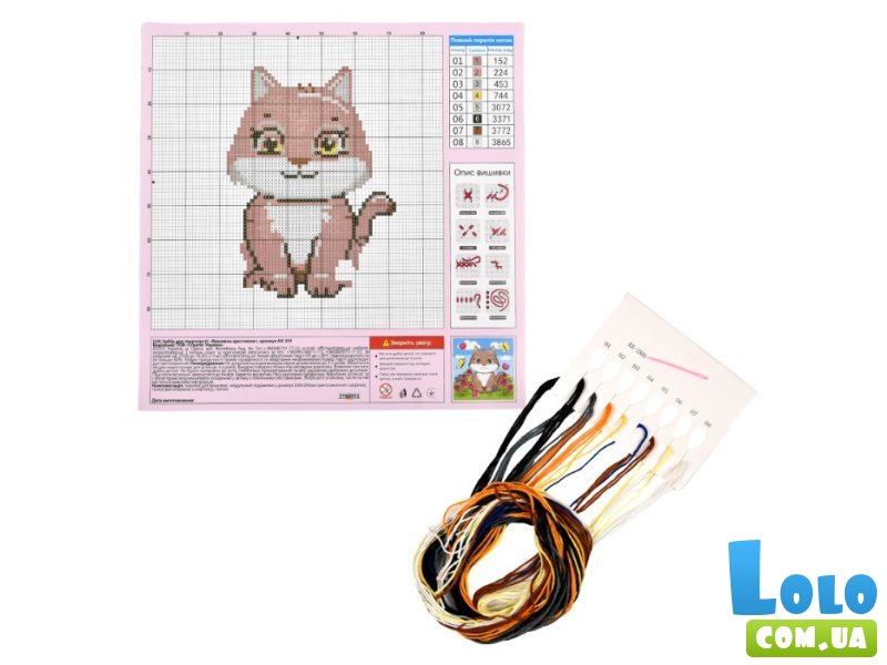 Набор для творчества вышивка крестиком Котенок, Strateg