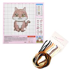 Набор для творчества вышивка крестиком Котенок, Strateg