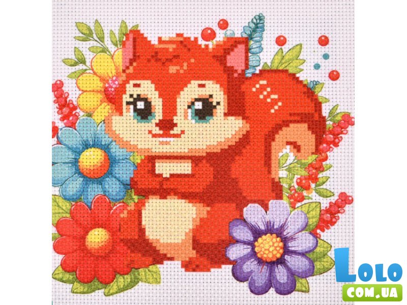 Набор для творчества вышивка крестом Бельчонок, Strateg
