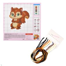 Набор для творчества вышивка крестом Бельчонок, Strateg