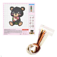 Набор для творчества вышивка крестиком Мишка, Strateg