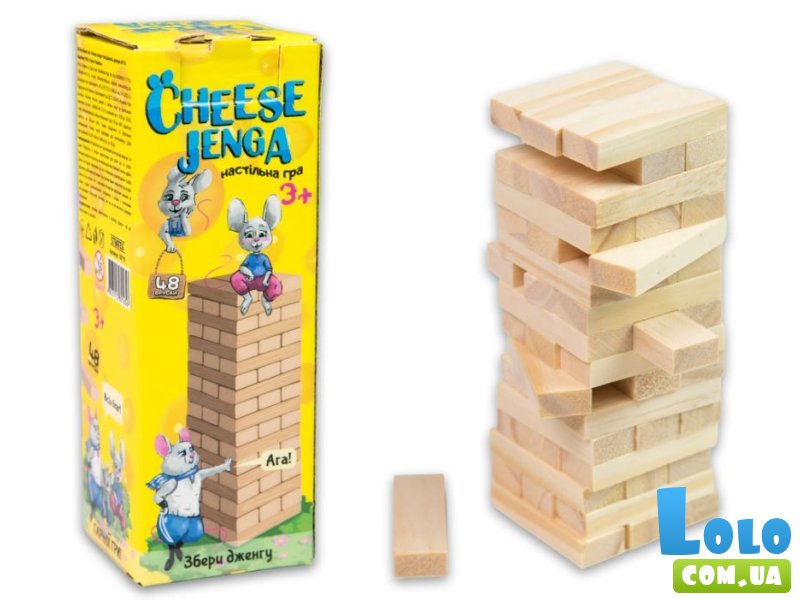 Настольная игра Башня Cheese Jenga, Strateg