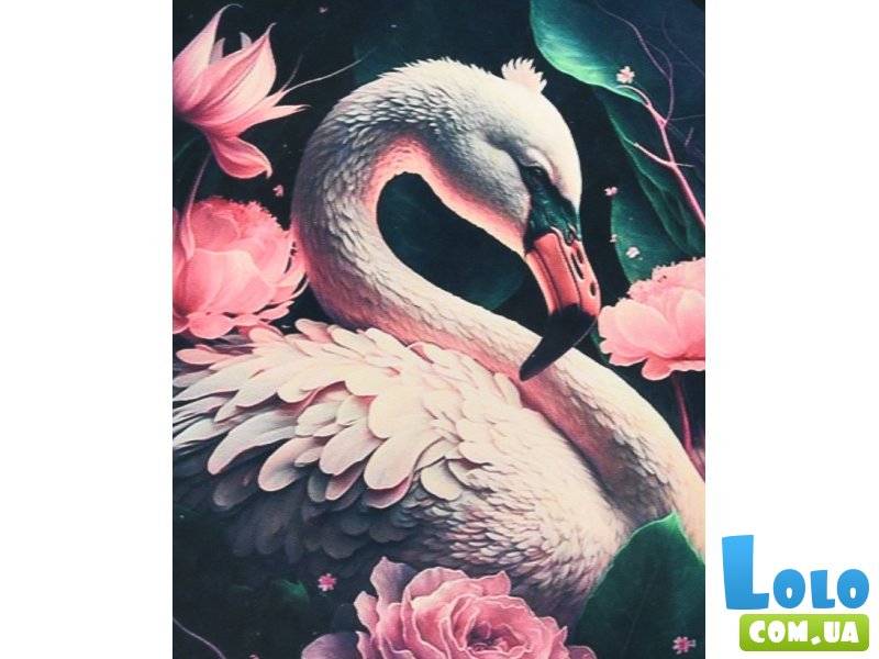 Алмазная мозаика Фламинго в цветах, Strateg (40х50 см)