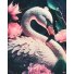 Алмазная мозаика Фламинго в цветах, Strateg (40х50 см)