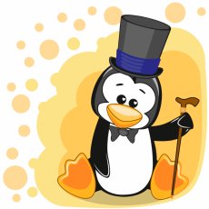 Картина по номерам Сказочный пингвин, Strateg (30х30 см)