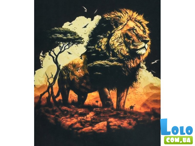 Алмазная мозаика Король лев, Strateg (30х40 см)
