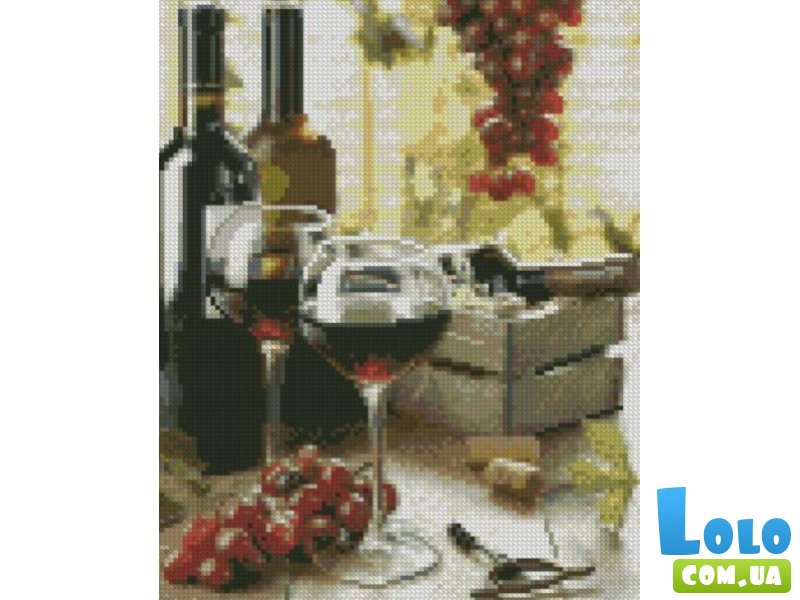 Алмазная мозаика Вино в бокалах, Strateg (30х40 см)
