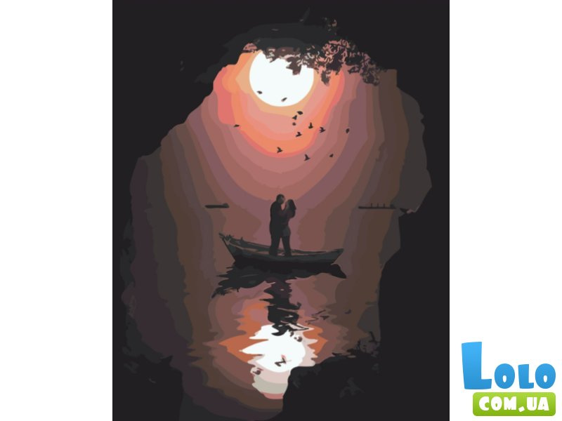 Картина по номерам Влюбленные в челноке, Strateg (40х50)