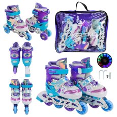 Детские ролики Extreme motion, M (34-37), голубовато-фиолетовые