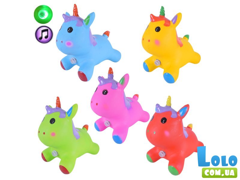 Прыгун резиновый Единорог (в ассортименте)