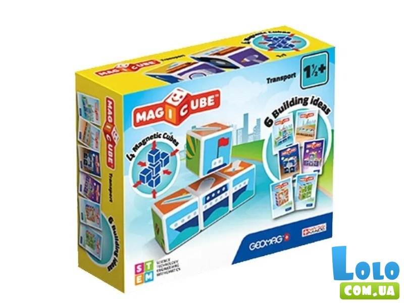 Магнитные кубики Транспорт, Geomag