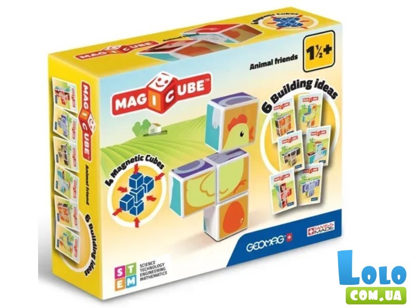 Магнитные кубики Сказочные животные, Geomag