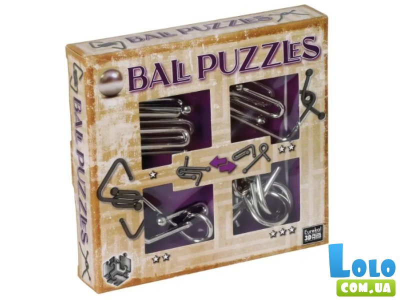 Набор металлических головоломок Purple, Ball Puzzles