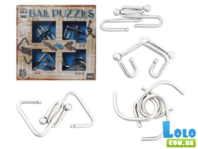 Набор металлических головоломок Blue, Ball Puzzles
