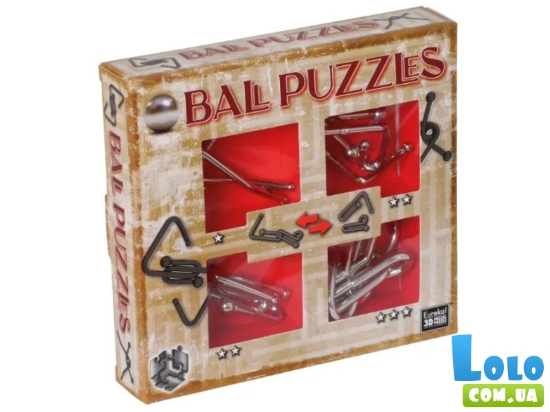 Набор металлических головоломок Red, Ball Puzzles