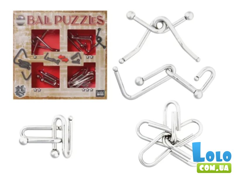 Набор металлических головоломок Red, Ball Puzzles